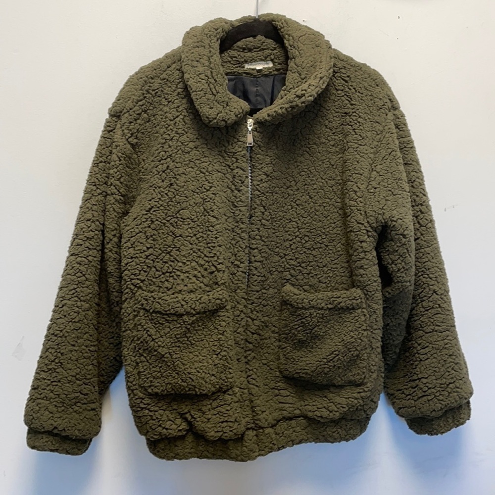 Regenbogen green teddy coat